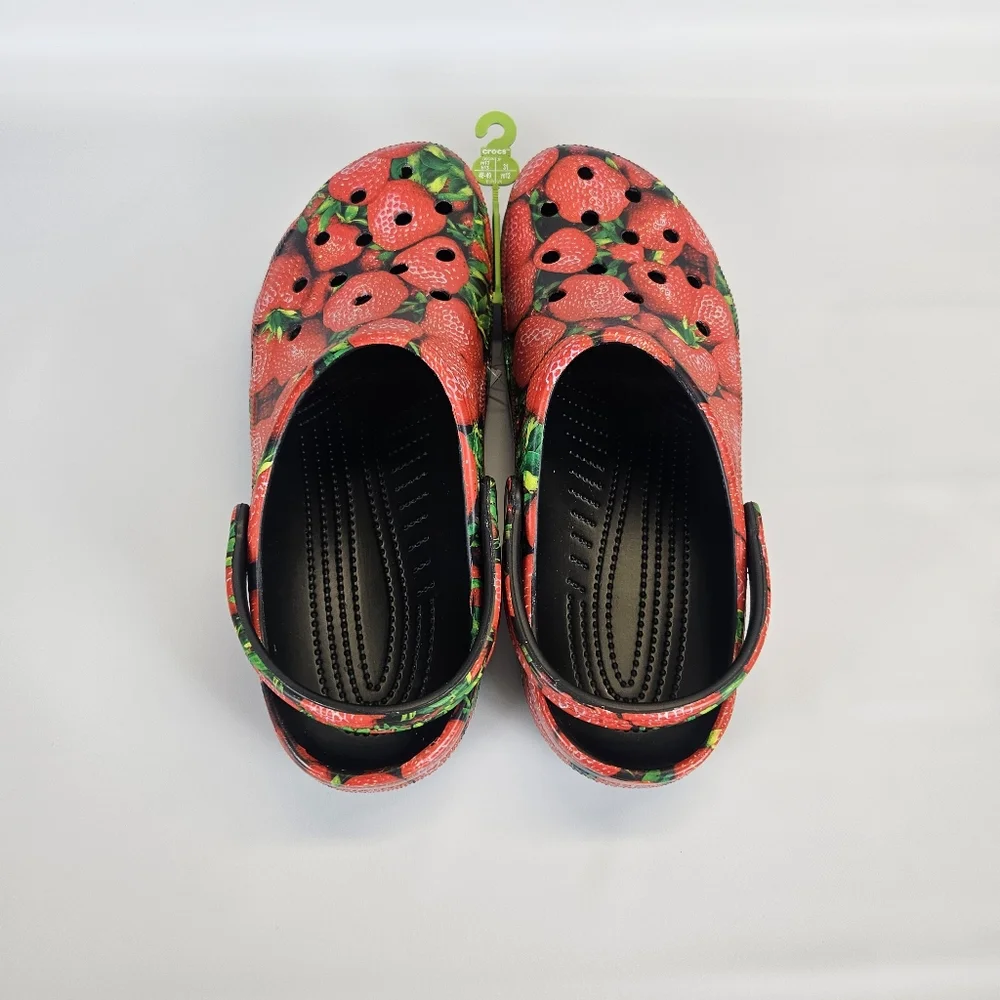 CROCS Hyper Real Strawberry Clogs Rare Mens 13